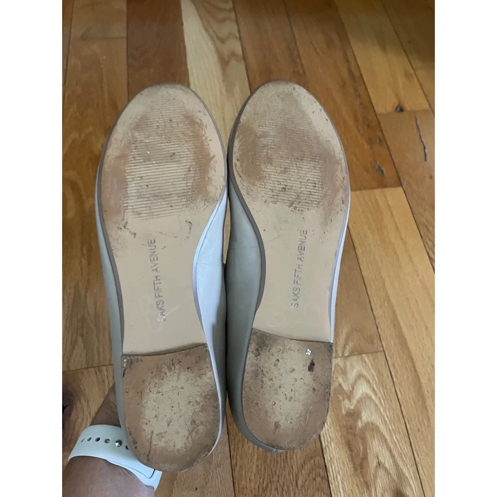 Saks Fifth Avenue Ballet Flats Nude Beige Size‎ 7